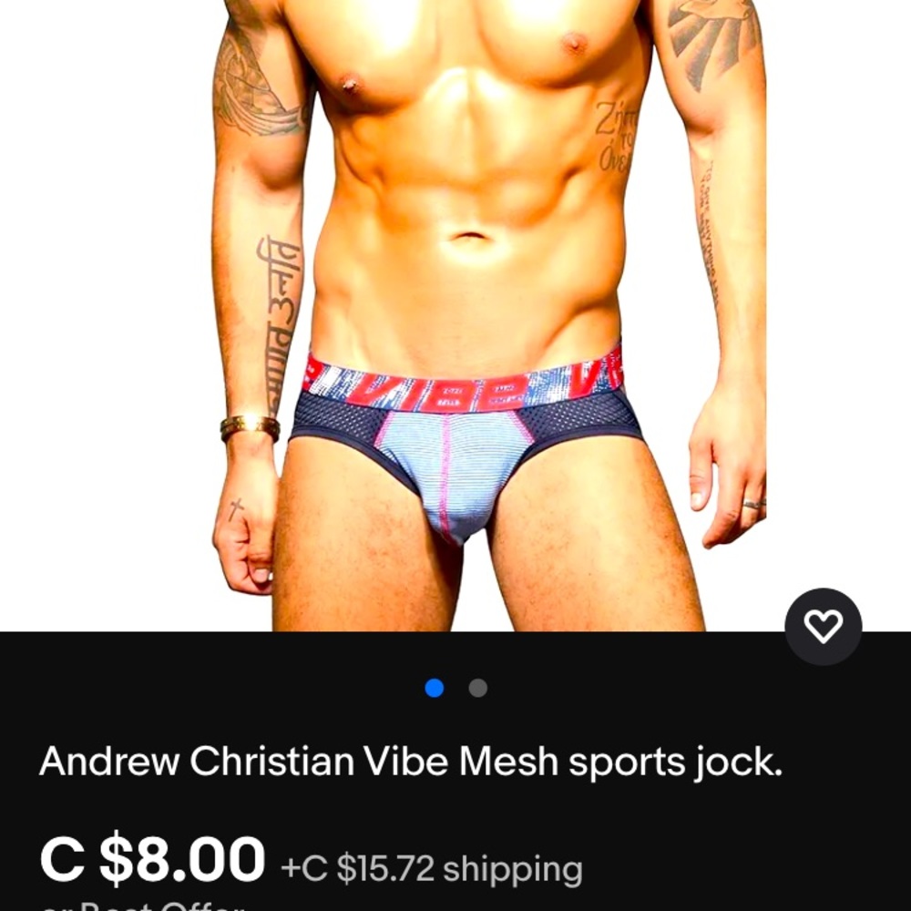 Andrew Christian Brand new with tags vibe mesh sports jock
